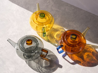 amabro GLASS TEA POT 拼色玻璃茶壺