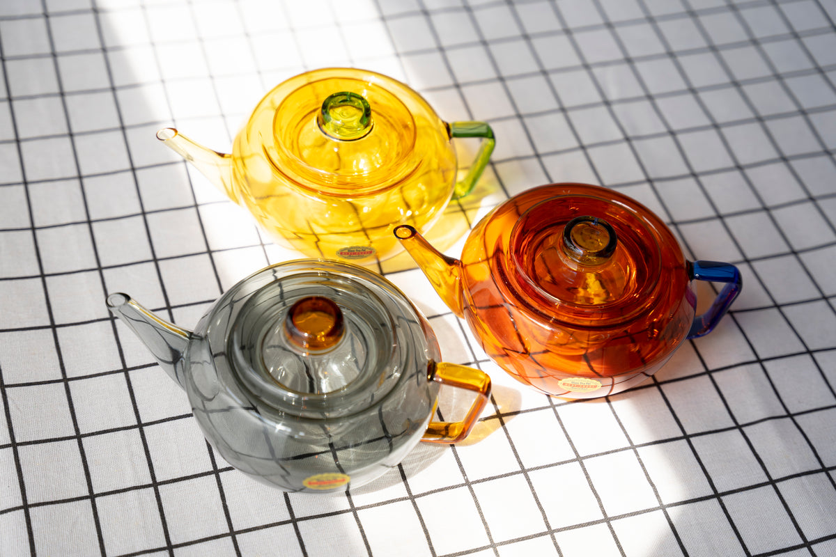 amabro GLASS TEA POT 拼色玻璃茶壺