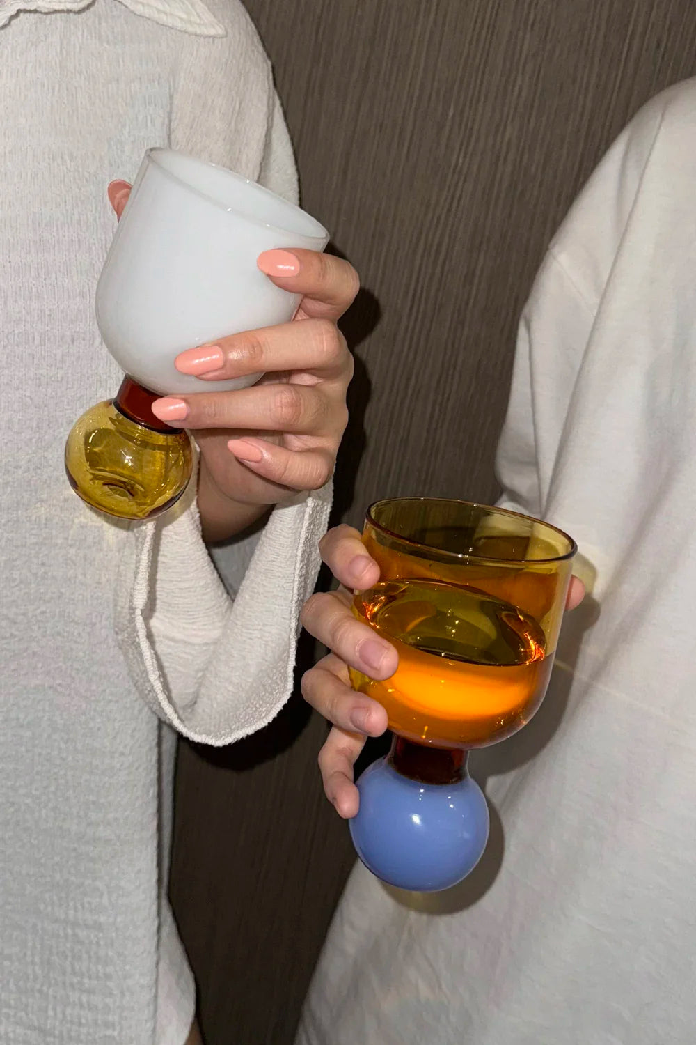 Sardine 拼色波波底座玻璃酒杯