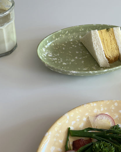 Pola at home 復古大理石深橢圓零食盤 (2色可選)