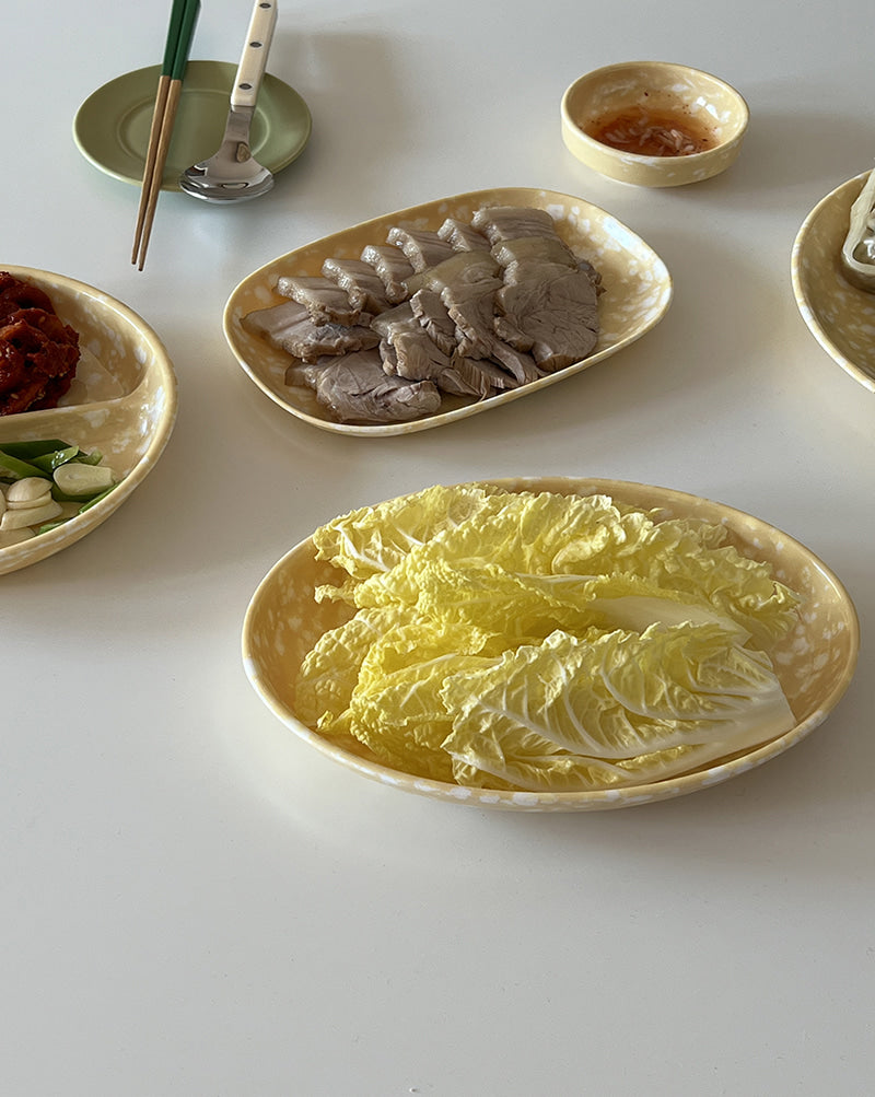 Pola at home 復古大理石深橢圓零食盤 (2色可選)