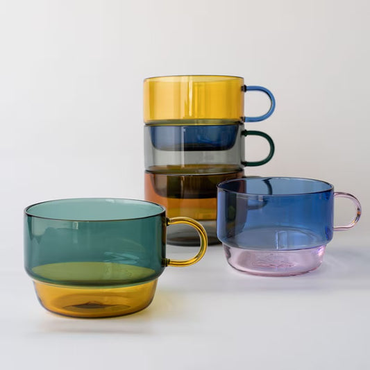 amabro TWO TONE STACKING MUG 拼色可疊式玻璃馬克杯