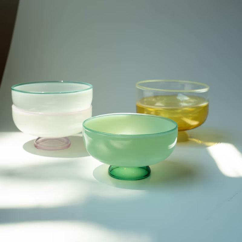 amabro SNOW BOWL 拼色玻璃甜品碗