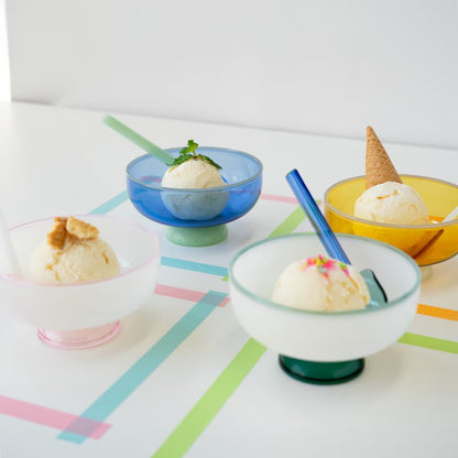 amabro SNOW BOWL 拼色玻璃甜品碗