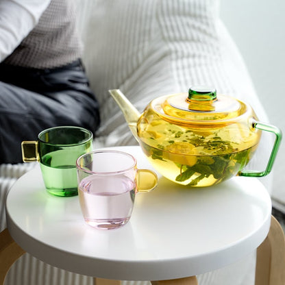 amabro GLASS TEA POT 拼色玻璃茶壺