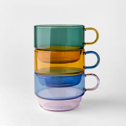 amabro TWO TONE STACKING MUG 拼色可疊式玻璃馬克杯