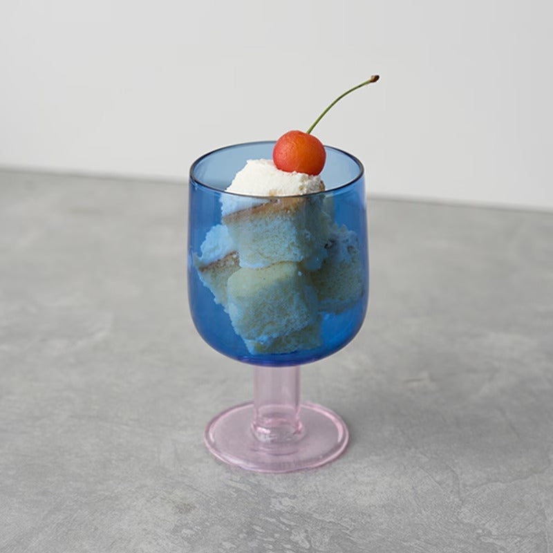 amabro TWO TONE WINE GLASS 拼色玻璃高腳酒杯