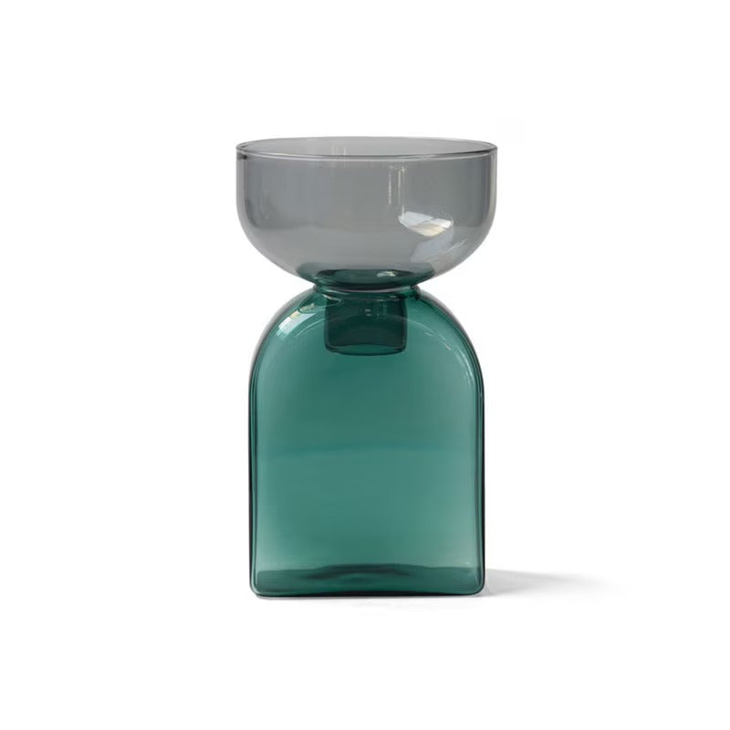 amabro TWO TONE VASE 方形拼色玻璃花樽