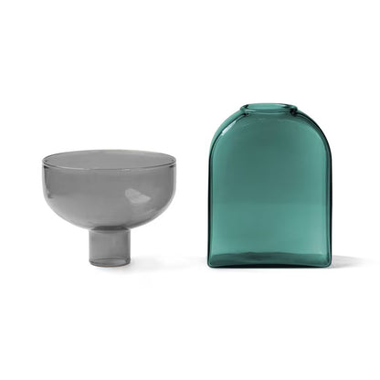amabro TWO TONE VASE 方形拼色玻璃花樽