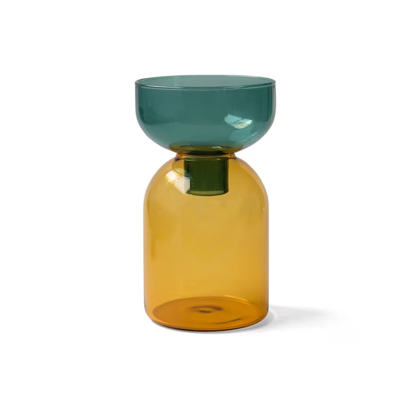 amabro TWO TONE VASE 方形拼色玻璃花樽