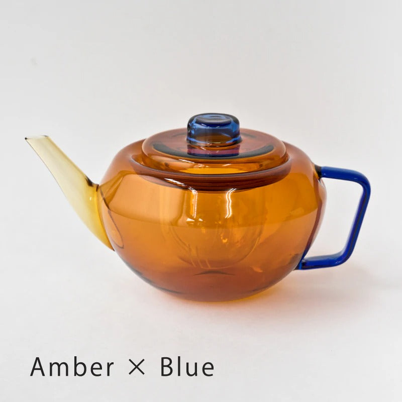 amabro GLASS TEA POT 拼色玻璃茶壺