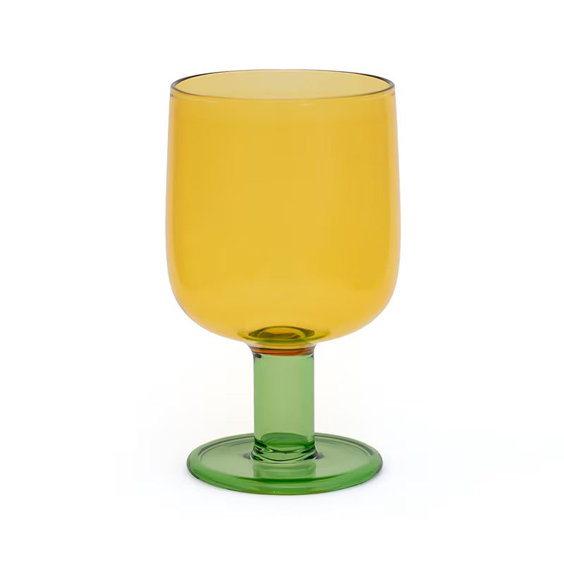 amabro TWO TONE WINE GLASS 拼色玻璃高腳酒杯