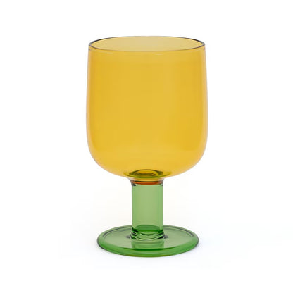amabro TWO TONE WINE GLASS 拼色玻璃高腳酒杯