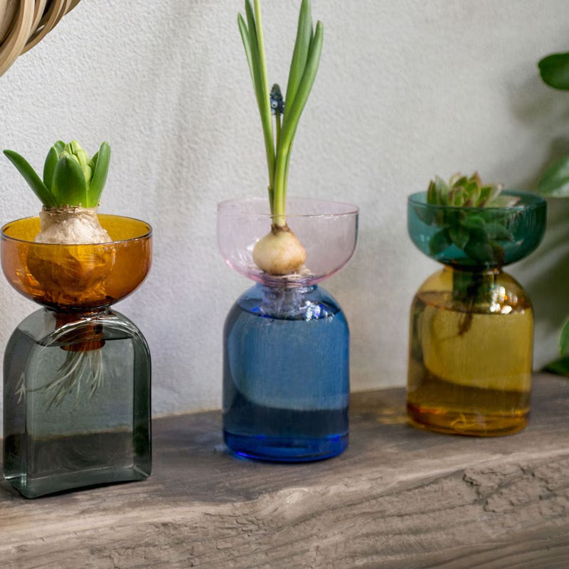 amabro TWO TONE VASE 方形拼色玻璃花樽