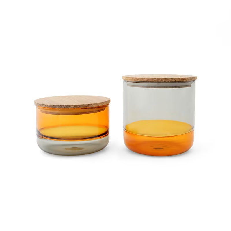 amabro TWO TONE CANISTER 拼色木蓋玻璃儲物罐