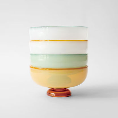 amabro SNOW BOWL 拼色玻璃甜品碗