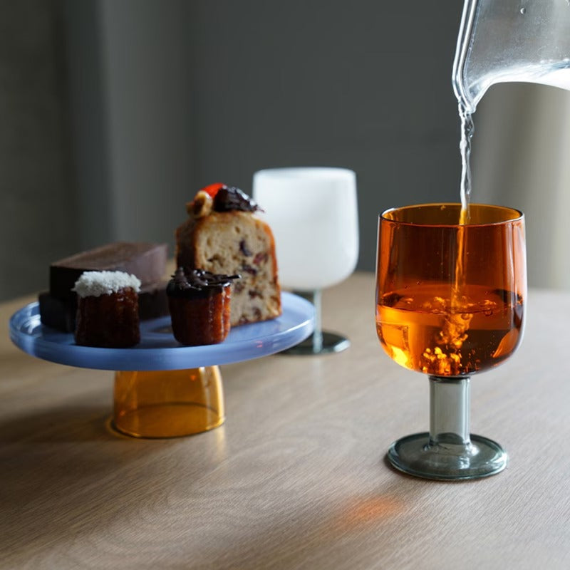 amabro TWO TONE WINE GLASS 拼色玻璃高腳酒杯