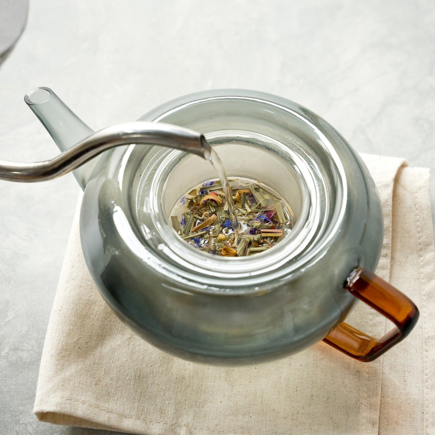 amabro GLASS TEA POT 拼色玻璃茶壺
