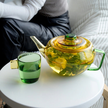 amabro GLASS TEA POT 拼色玻璃茶壺