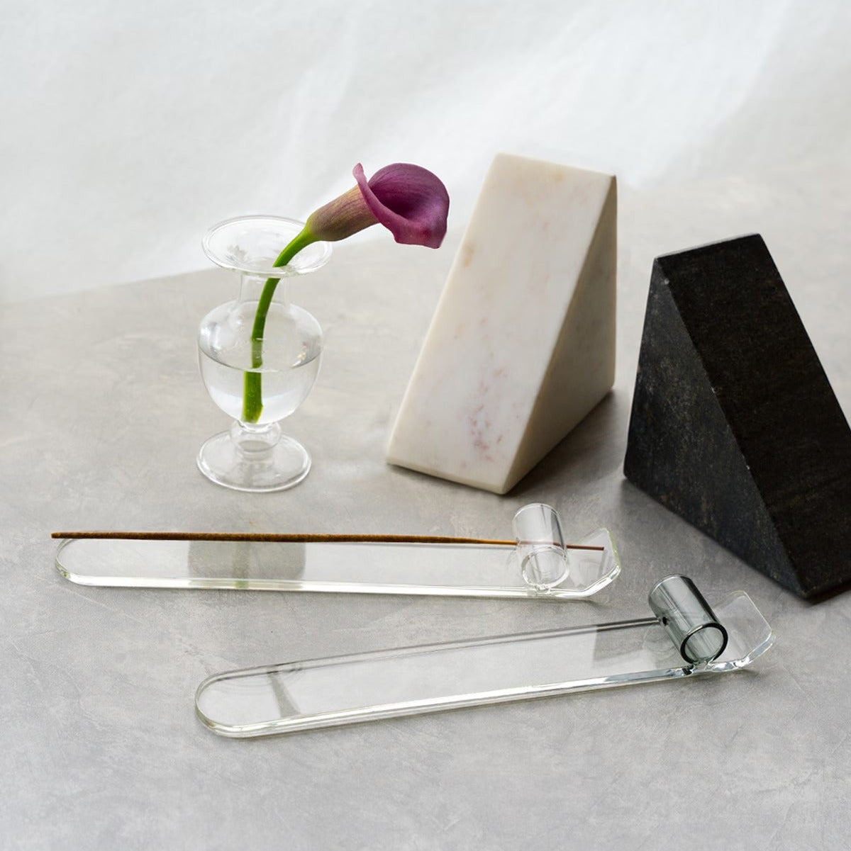 amabro INCENSE HOLDER PLATE 長型玻璃線香座
