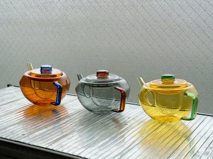 amabro GLASS TEA POT 拼色玻璃茶壺
